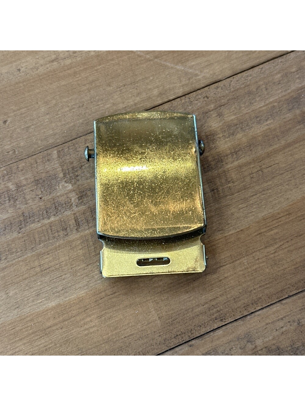 Brass US Military Uniform Belt Buckle RAU 1950-1970s Made In USA